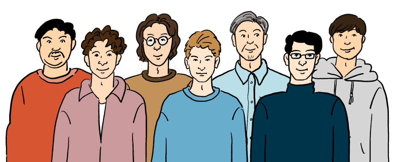 男性の人々